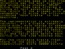 Moon Cresta - Review (1985)(Incentive Software)
